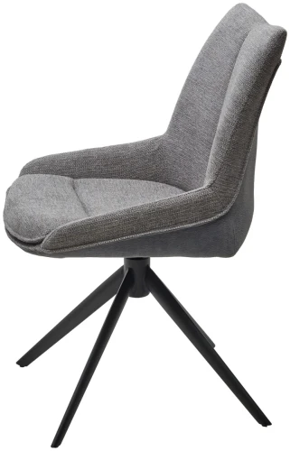 Стул OSKAR 360 град. поворот. KN01-03 Серый/ BZ1046-02 Темно-серый/ Черный, ®DISAUR