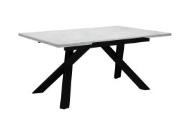 Стол DikLine DX140 Хромикс белый/опоры черные (2 уп.)