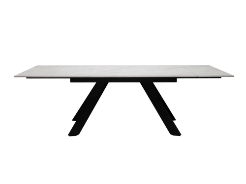 Стол DikLine DX140 Хромикс белый/опоры черные (2 уп.)