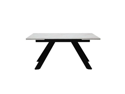 Стол DikLine DX140 Хромикс белый/опоры черные (2 уп.)