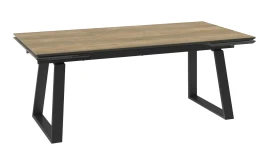 Стол DikLine AKZ200 Керамика древесная OAKWOOD HONEY/подстолье черное/опоры черные (2 уп.)