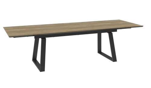 Стол DikLine AKZ200 Керамика древесная OAKWOOD HONEY/подстолье черное/опоры черные (2 уп.)