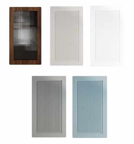 Модульная трехуровневая кухня Моцарт 3400 Монблан софт МФД прямая