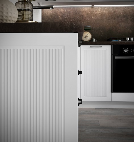 Трехуровневая кухня Моцарт 2400х2200 Айленд МФД угловая