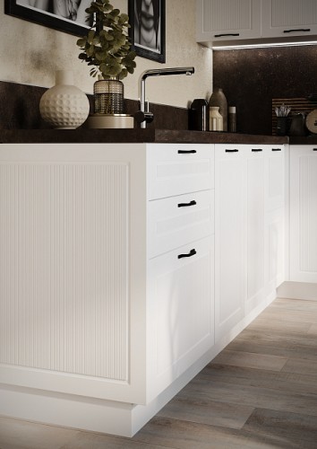 Трехуровневая кухня Моцарт 2400х2200 Айленд МФД угловая