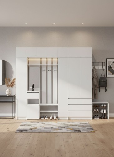 Прихожая Бали, Белый. Комплект 19