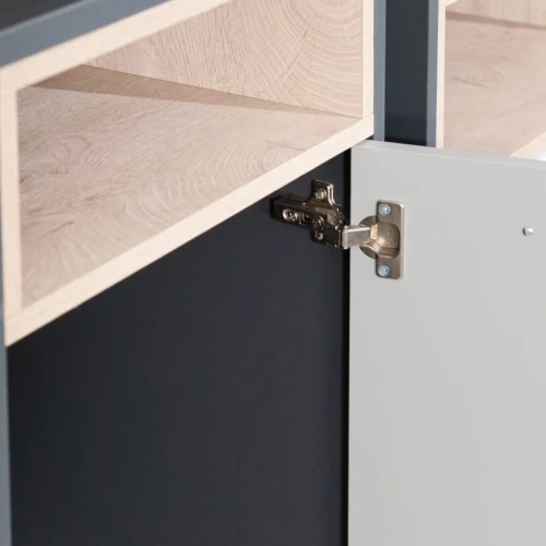 Полка «Квадро» 90 Антрацит/Шиншилла