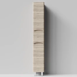 Пенал Адель 30 (1 ящик, 2 двери) напольный, Дубослив ореховый светлый ПВХ 3445, левый, бельевая корзина