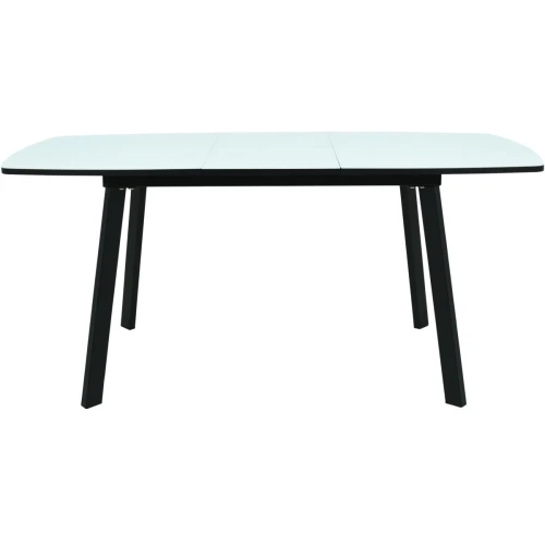 Стол «Валенсия» 130x80, стекло Opti белое/черный