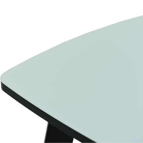 Стол «Валенсия» 130x80, стекло Opti белое/черный