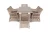 "Латте" обеденная группа плетеная, цвет бежевый