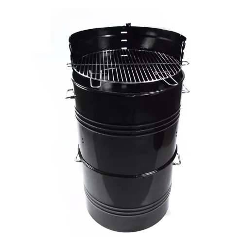 Многофункциональный угольный гриль-коптильня Multi-function drum Smoker BBQ grill чаша для огня 50*50*8см