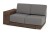 "Капри" модуль диванный правый с подушками, цвет коричневый