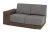 "Капри" модуль диванный правый с подушками, цвет коричневый