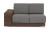 "Капри" модуль диванный правый с подушками, цвет коричневый