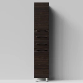 Пенал Мальта 35 напольный, Палисандр ПВХ 43101, левый, бельевая корзина