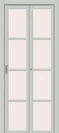 Межкомнатная складная дверь BRAVO Твигги-11.3 Grey Silk Magic Fog