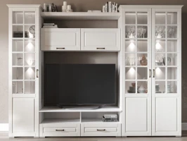 Гостиная «Лацио-2», Белый/Белое дерево