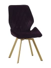 DC230 Стул мягкий, БРУСНИЧНЫЙ#M420-26 велюр, каркас металл, шампань КВАДРАТ