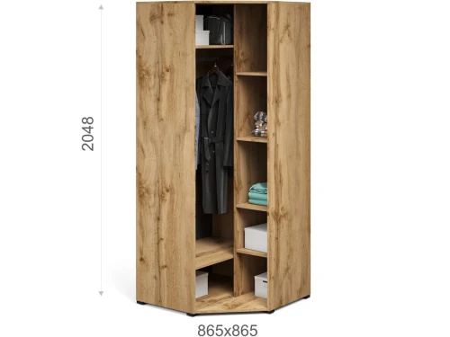 Шкаф «Лацио Сканди», Вотан/Сканди графит