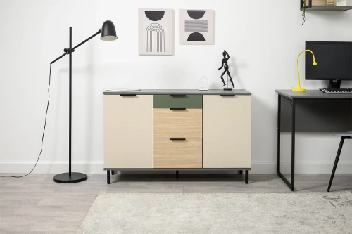 Комод Марвэл 16.234.02, Темно-серый, Сатин, Плэйн, Зеленый