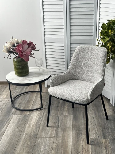 Стул BRIO UF995-02, букле / черный каркас  / Товарный знак DISAUR