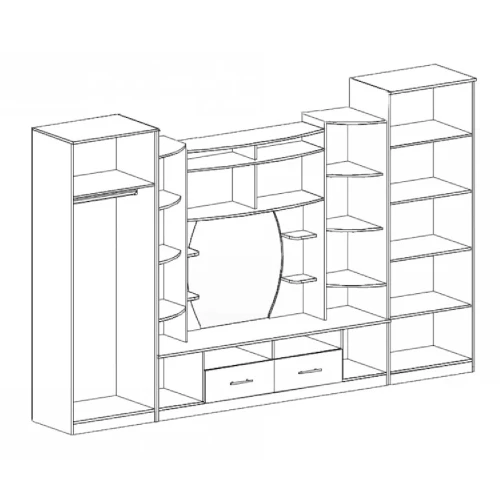 Гостиная Женева, Ясень шимо светлый, ясень шимо темный