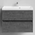 Тумба Бест 80  подвесной, Серый камень ПВХ 57806 Vodok с раковиной в комплекте