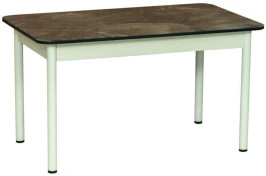 Стол Аппетит прямоугольный 55.02 Белый/Мрамор черный