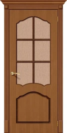 Межкомнатная дверь шпон BRAVO Каролина Ф-11 (Орех) Риф.
