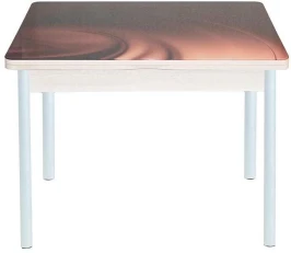 Симпл фотопечать стол обеденный раскладной / шоколад/дуб молочный/белый