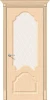 Межкомнатная дверь шпон BRAVO Афина Ф-22 (БелДуб) White Сrystal