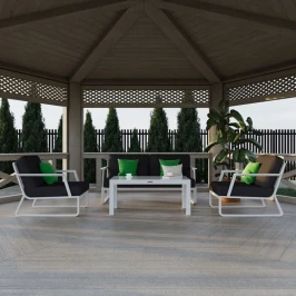 Лаунж зона ESTIVO антрацит - белый каркас