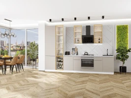 Кухонный гарнитур Фьюжн-08 Cream Silk-Белый