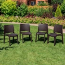 4 стула JULY коричневые