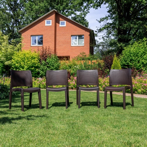 4 стула JULY коричневые