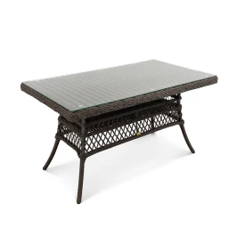 Стол ТИТУЛО Шоколад металлик искусственный ротанг