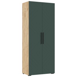 Шкаф двухстворчатый Флэш (900), Браш Мени Грин, Дуб крафт