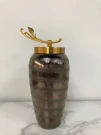 Ваза керамическая с крышкой IST-061, 11,5х35 см, коричневый