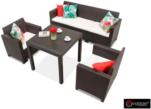Стол B:rattan Dallas 800*800мм, коричневый