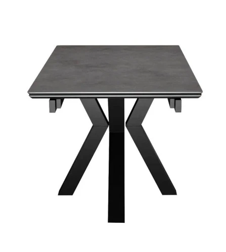 Стол DikLine SFE160 Керамика мрамор Бронза/подстолье черное/опоры черные (2 уп.)