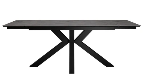 Стол DikLine SFE160 Керамика мрамор Бронза/подстолье черное/опоры черные (2 уп.)