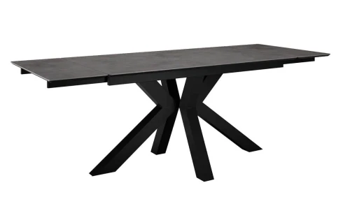 Стол DikLine SFE160 Керамика мрамор Бронза/подстолье черное/опоры черные (2 уп.)