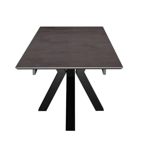 Стол DikLine SFE160 Керамика мрамор Бронза/подстолье черное/опоры черные (2 уп.)