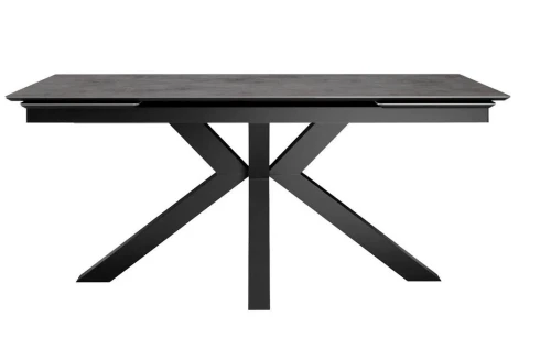 Стол DikLine SFE160 Керамика мрамор Бронза/подстолье черное/опоры черные (2 уп.)