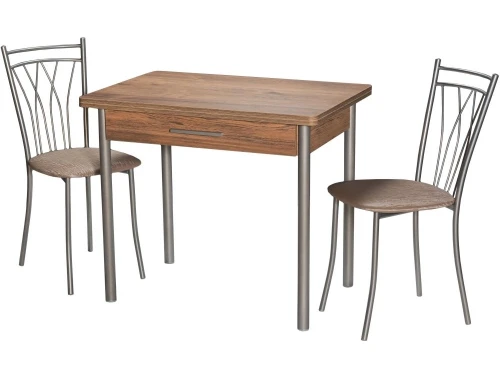 Стол М20 ДП1-02-05 900(1200)*600, ЛДСП:Дуб Сомеро, Н/стола (Металлик)