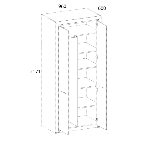 Комплект полок 2DG, OLIVIA, цвет вудлайн крем