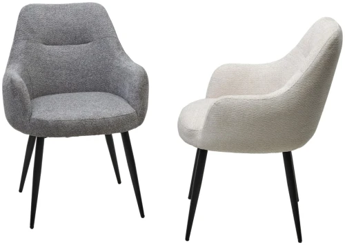 Стул STAMEN ткань DAVIS RETRO BLISS 02 светло-бежевый / черный каркас, ®DISAUR