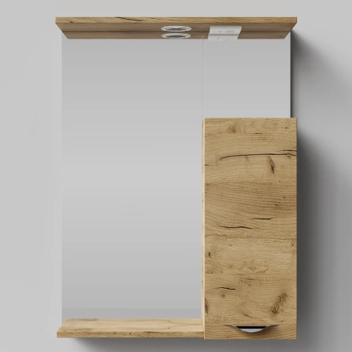 Зеркало Марко 60, ручки Хром, Дуб Тортуга ПВХ 2357-43, правый