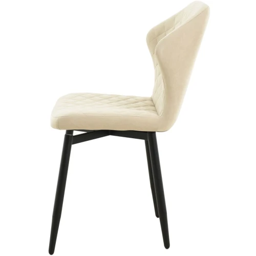 Стул «Вилла», велюр Бренди крем, каркас черный